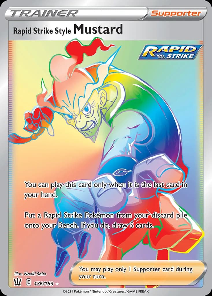Battle Styles Rapid Strike Style Mustard card front, 176/163