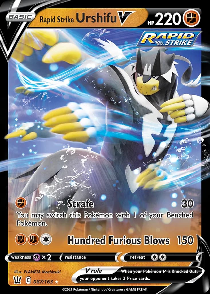 Battle Styles Rapid Strike Urshifu V card front, 87/163