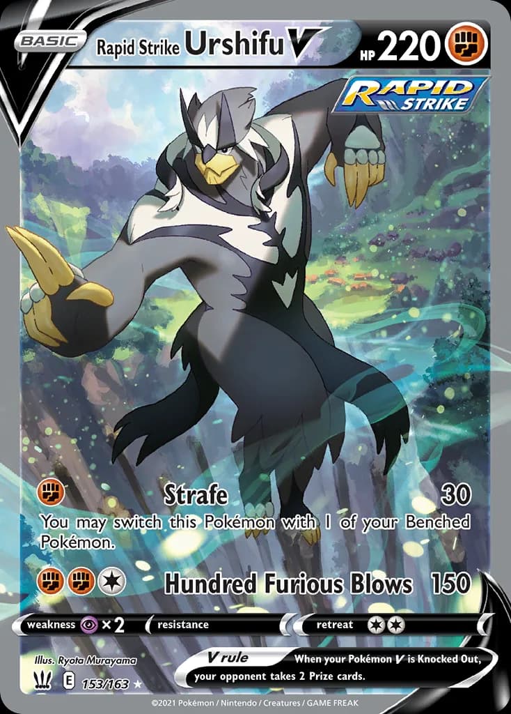 Battle Styles Rapid Strike Urshifu V card front, 153/163