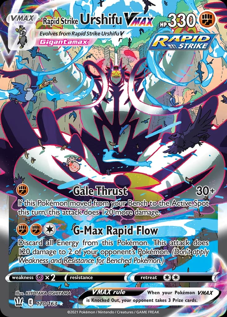 Battle Styles Rapid Strike Urshifu VMAX card front, 170/163
