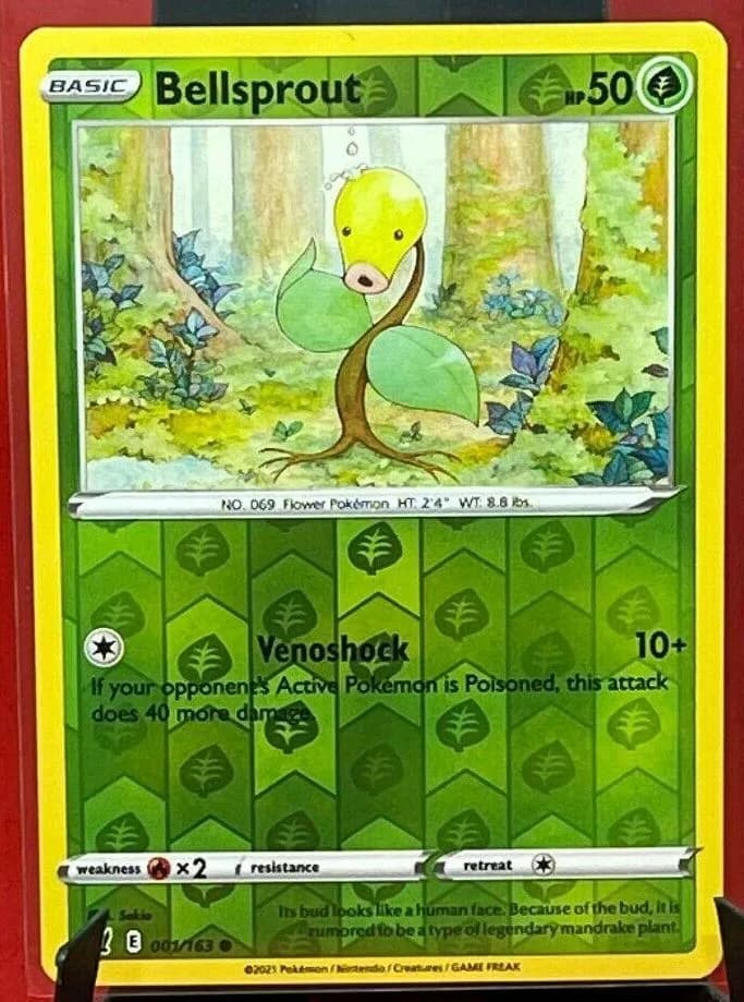 Bellsprout reverse holo card front, Battle Styles 1/163