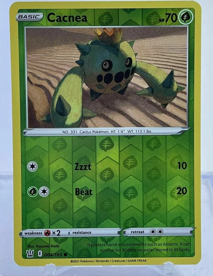 Cacnea reverse holo card front, Battle Styles 4/163