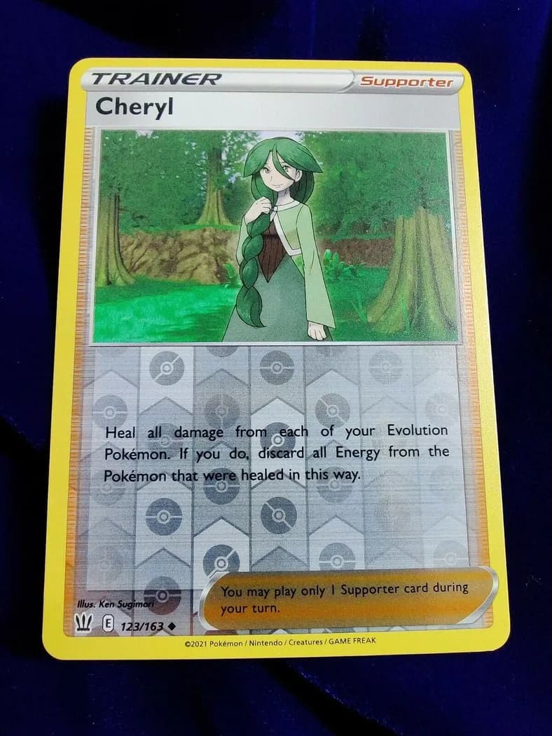 Cheryl reverse holo card front, Battle Styles 123/163