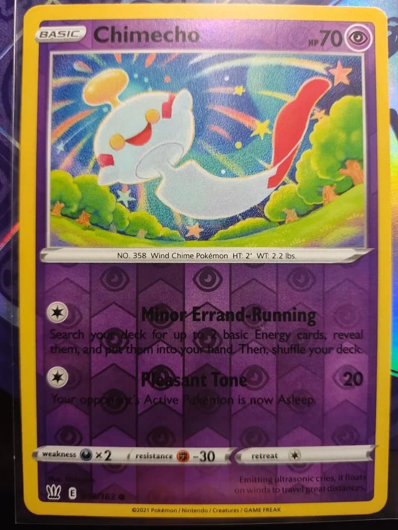 Chimecho reverse holo card front, Battle Styles 59/163