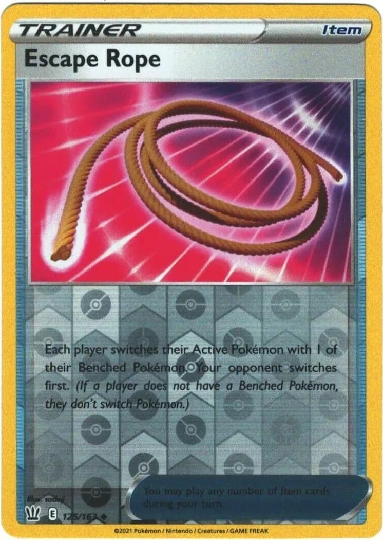 Escape Rope reverse holo card front, Battle Styles 125/163