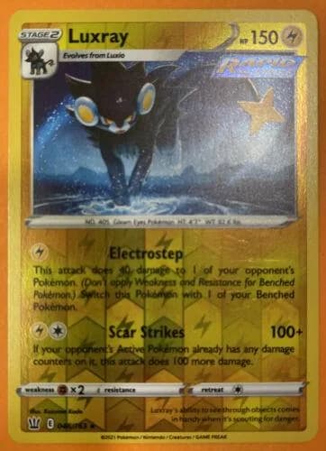 Luxray reverse holo card front, Battle Styles 48/163