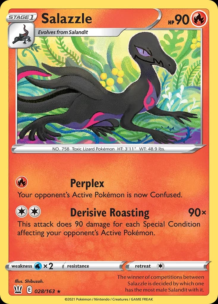 Battle Styles Salazzle card front, 28/163