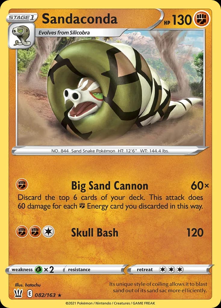 Battle Styles Sandaconda card front, 82/163