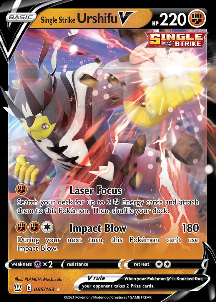 Battle Styles Single Strike Urshifu V card front, 85/163