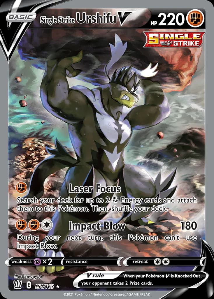 Battle Styles Single Strike Urshifu V card front, 151/163