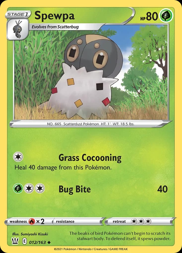 Battle Styles Spewpa card front, 12/163