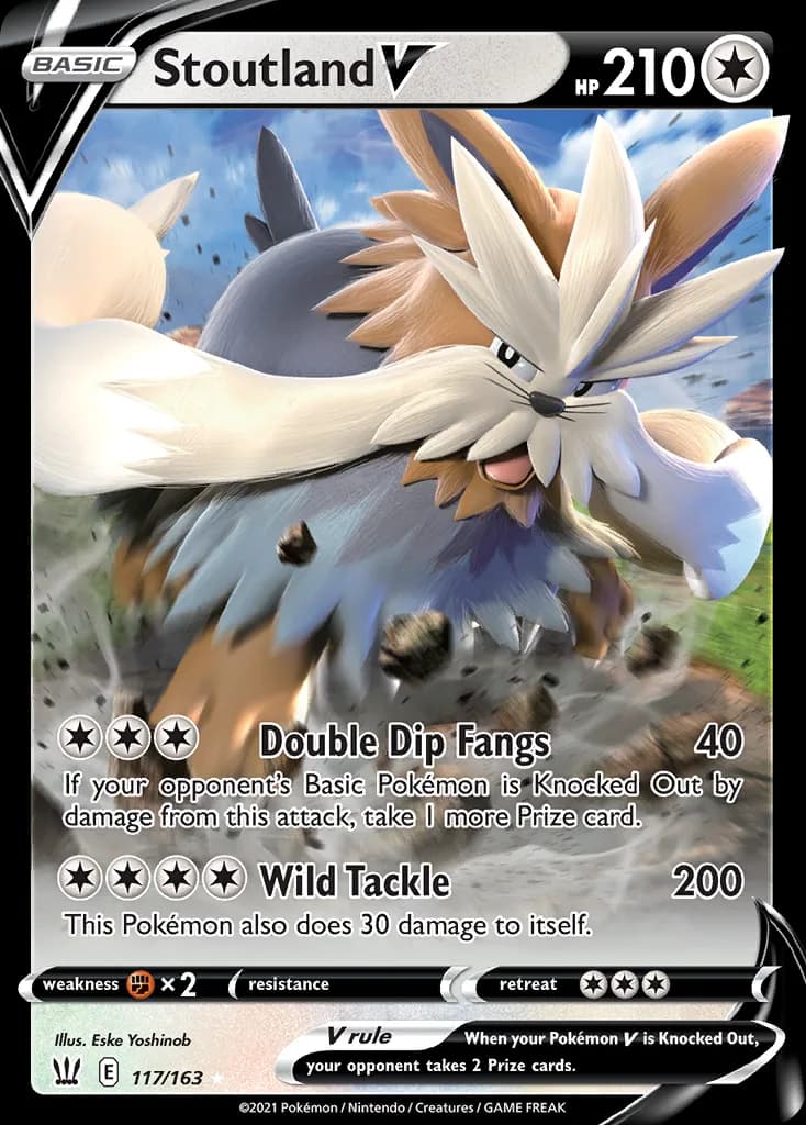 Battle Styles Stoutland V card front, 117/163