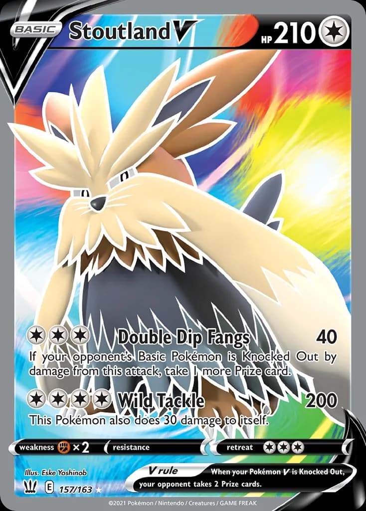 Battle Styles Stoutland V card front, 157/163