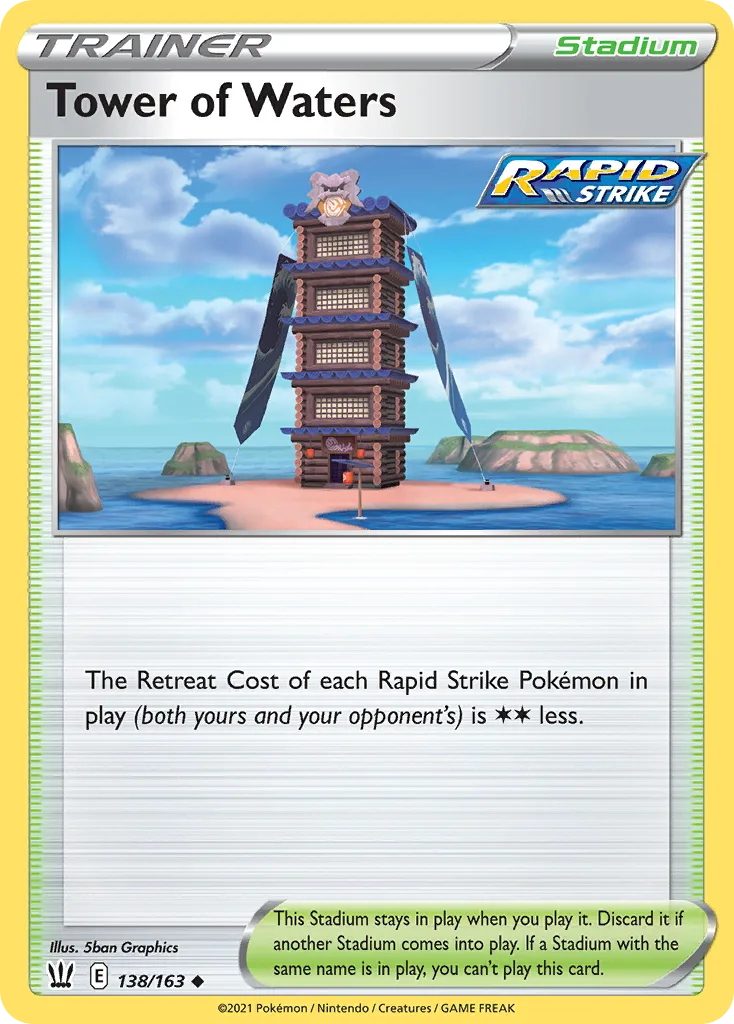 Battle Styles Tower of Waters card front, 138/163