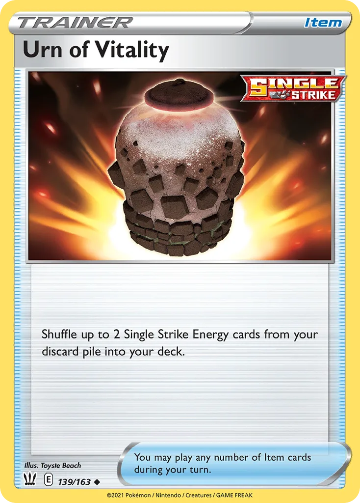 Battle Styles Urn of Vitality card front, 139/163