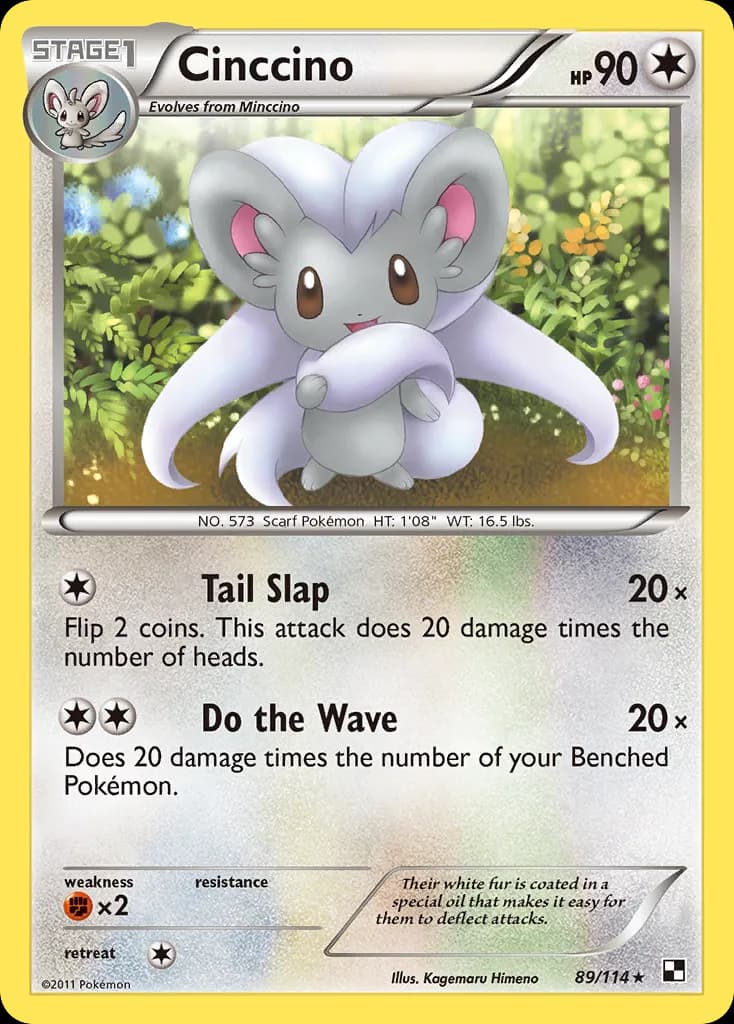 Black & White Cinccino card front, 89/114