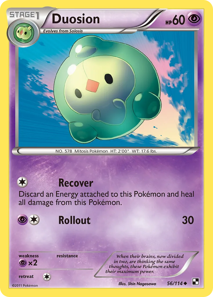 Black & White Duosion card front, 56/114
