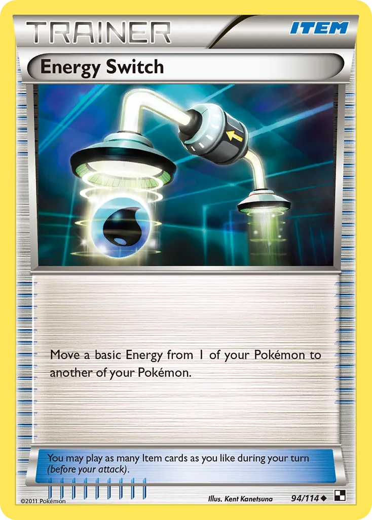 Black & White Energy Switch card front, 94/114