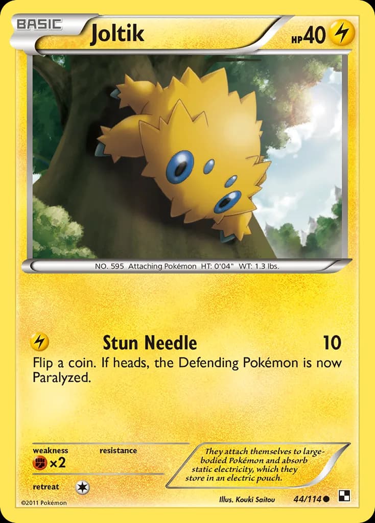 Black & White Joltik card front, 44/114