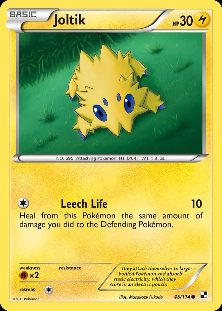 Black & White Joltik card front, 45/114