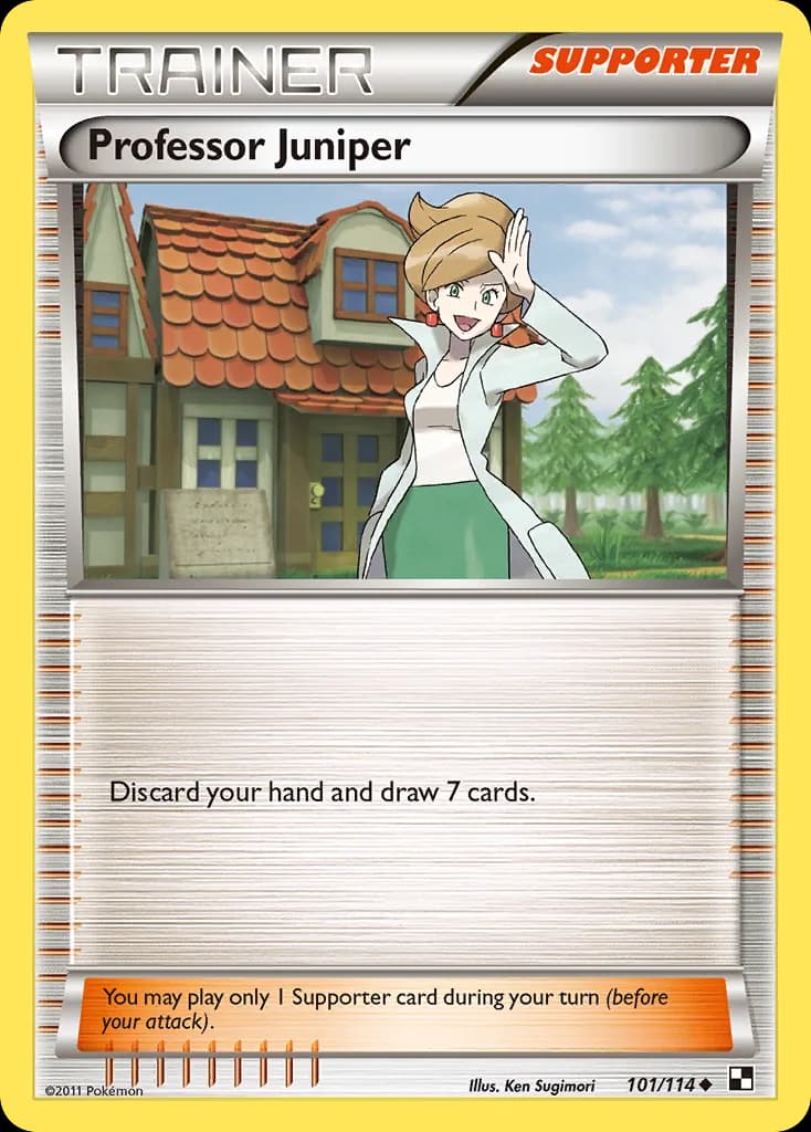 Black & White Professor Juniper card front, 101/114