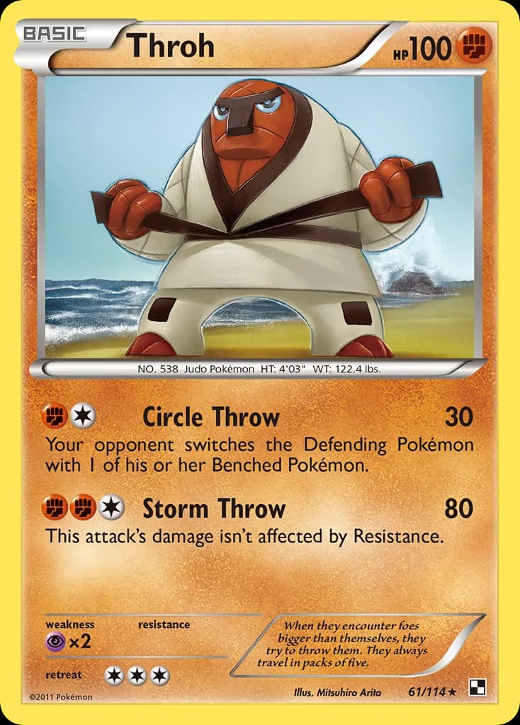 Black & White Throh card front, 61/114