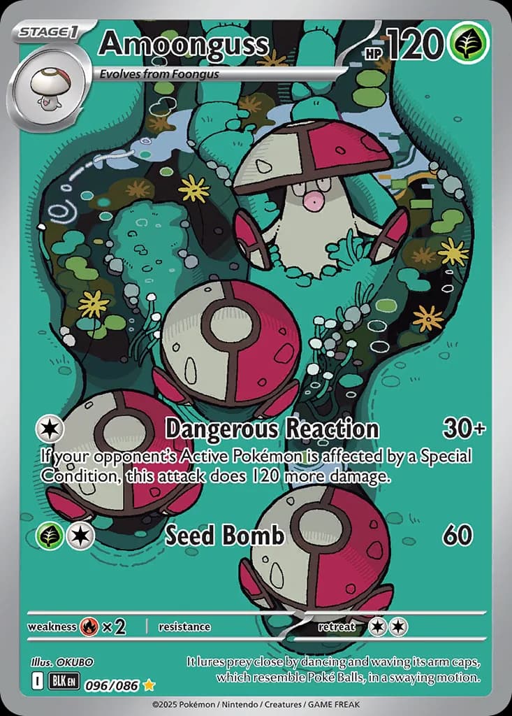 Black Bolt Amoonguss card front, 96/86