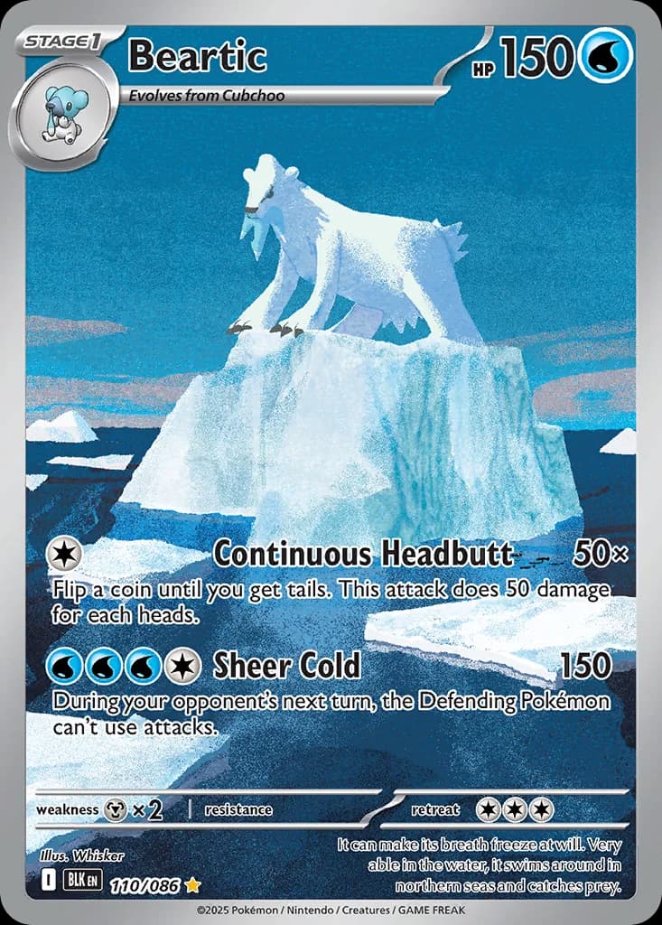 Black Bolt Beartic card front, 110/86