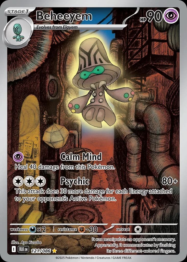 Black Bolt Beheeyem card front, 121/86
