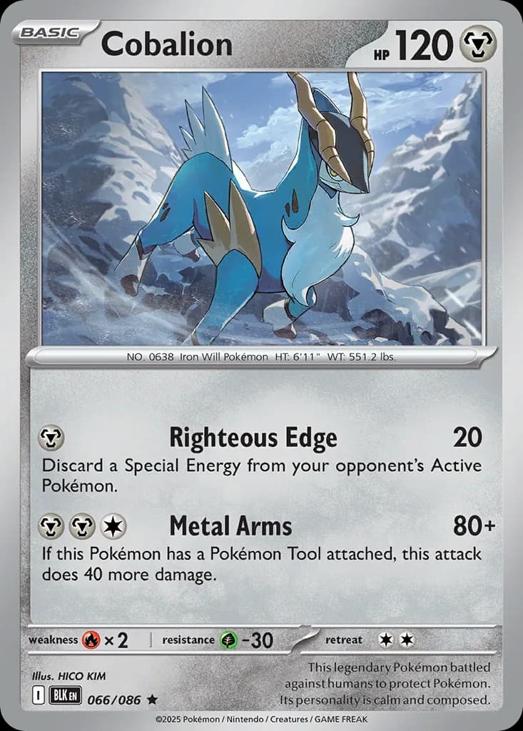 Black Bolt Cobalion card front, 66/86