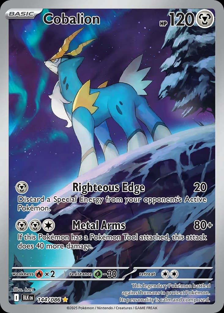 Black Bolt Cobalion card front, 144/86