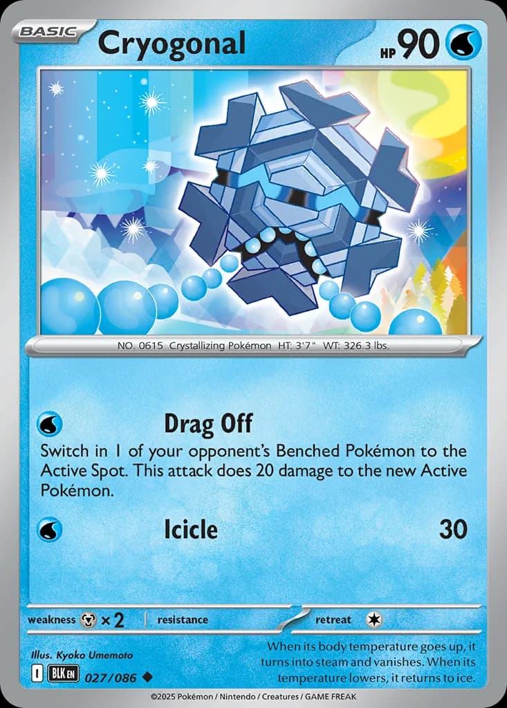 Black Bolt Cryogonal card front, 27/86