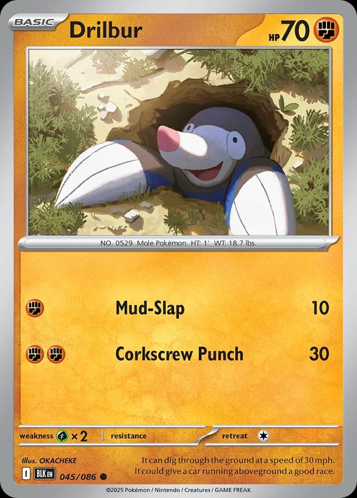 Black Bolt Drilbur card front, 45/86