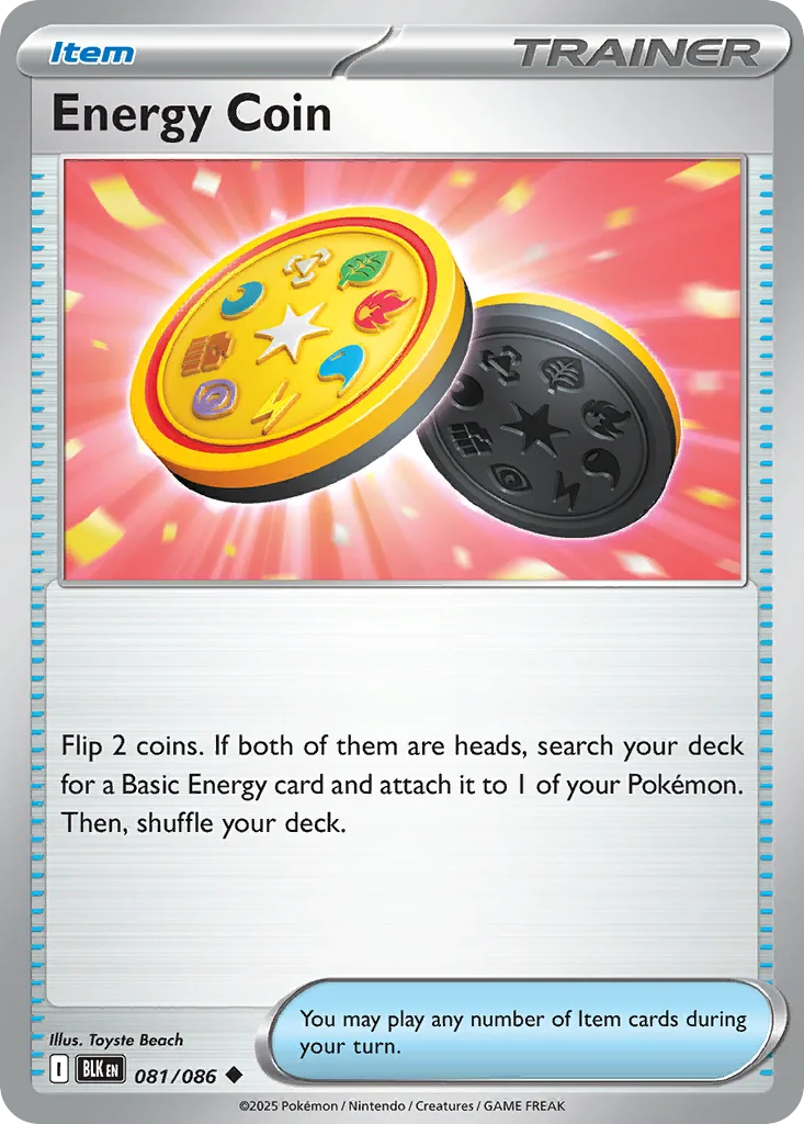 Black Bolt Energy Coin card front, 81/86