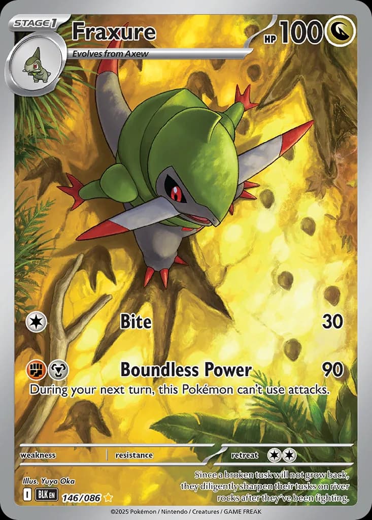 Black Bolt Fraxure card front, 146/86