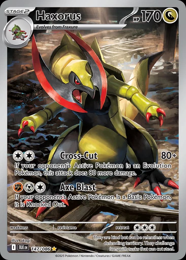 Haxorus card front, Black Bolt 147/86