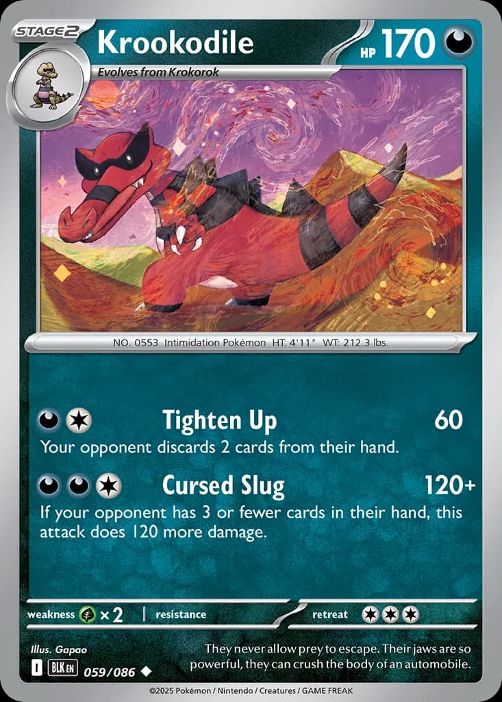 Black Bolt Krookodile card front, 59/86