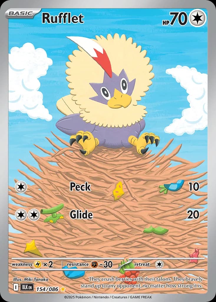 Black Bolt Rufflet card front, 154/86