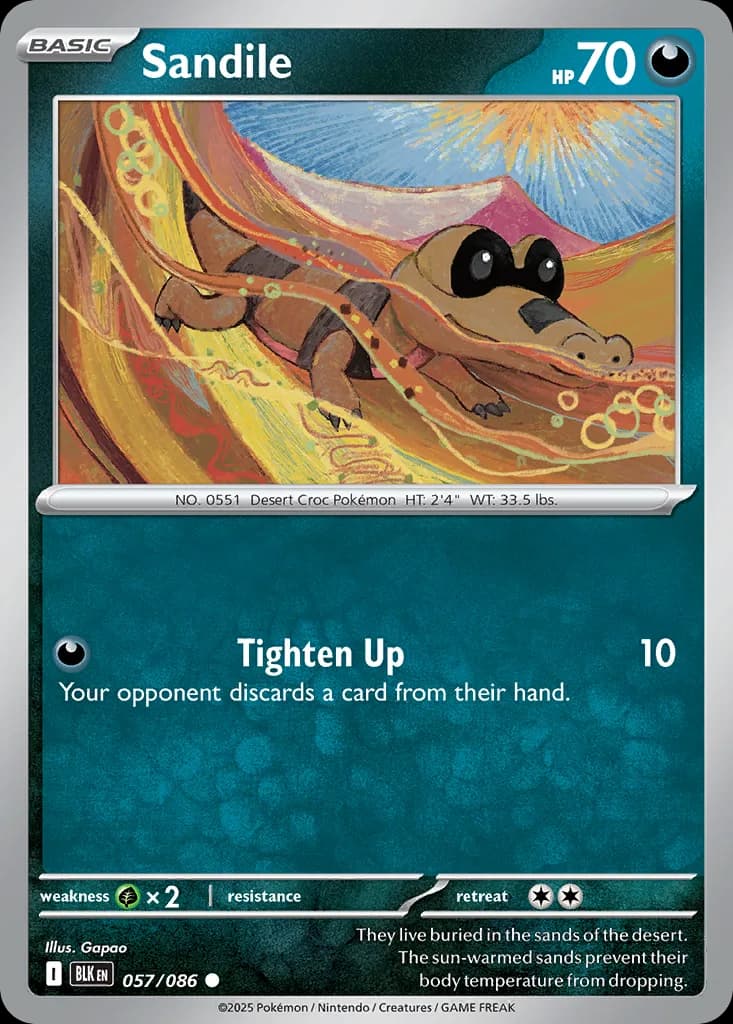 Black Bolt Sandile card front, 57/86