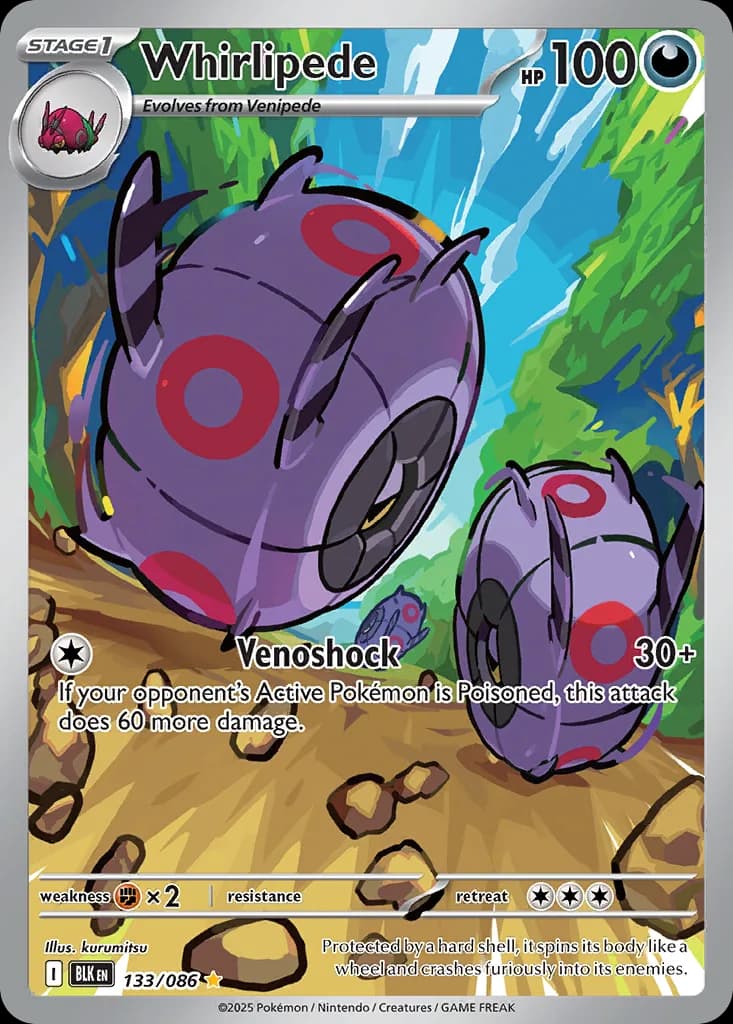 Black Bolt Whirlipede card front, 133/86