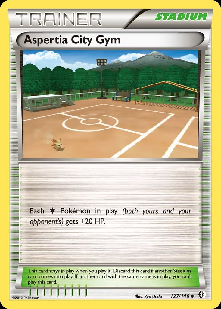 Boundaries Crossed Aspertia City Gym card front, 127/149
