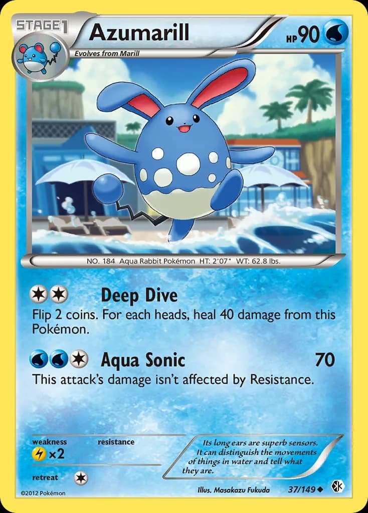 Boundaries Crossed Azumarill card front, 37/149