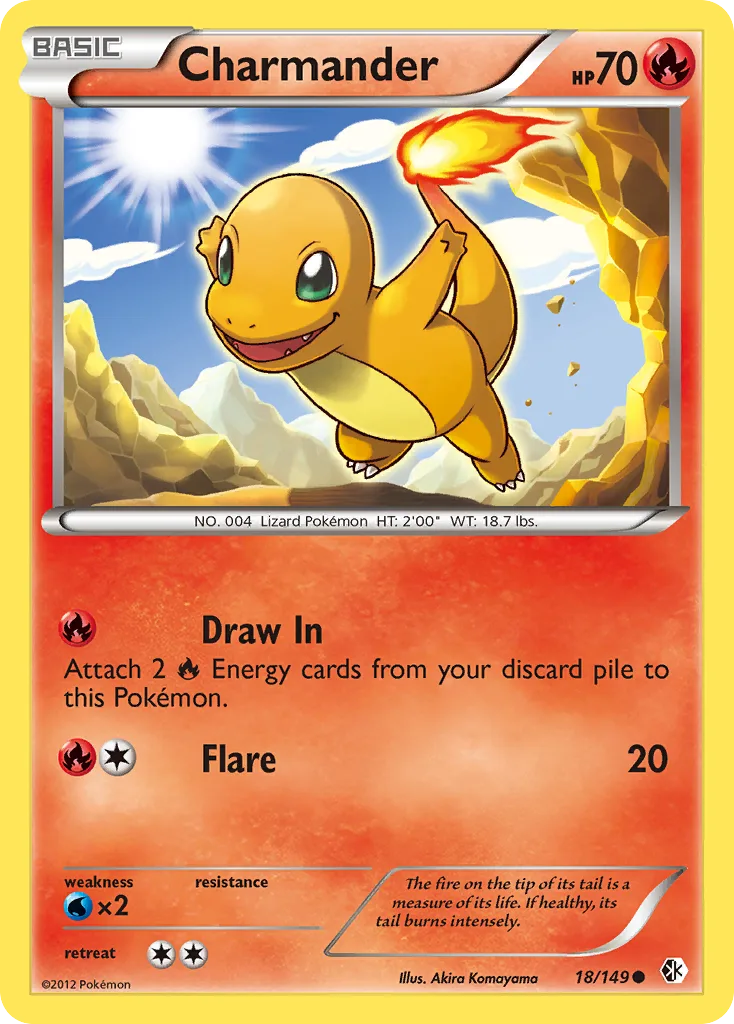 Boundaries Crossed Charmander card front, 18/149