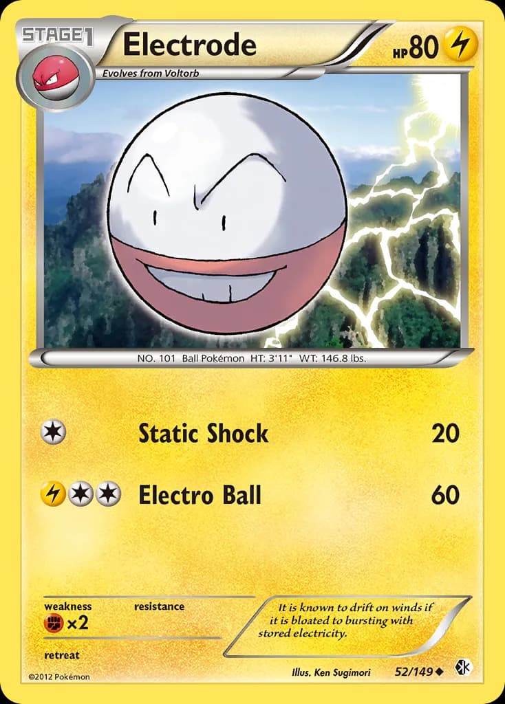 Boundaries Crossed Electrode card front, 52/149