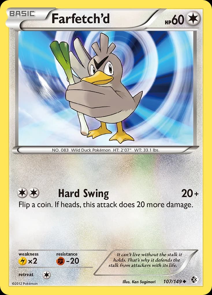 Boundaries Crossed Farfetch'd card front, 107/149