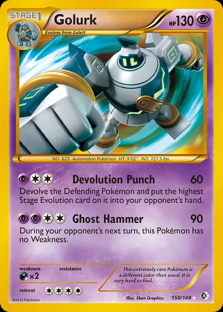 Boundaries Crossed Golurk card front, 150/149