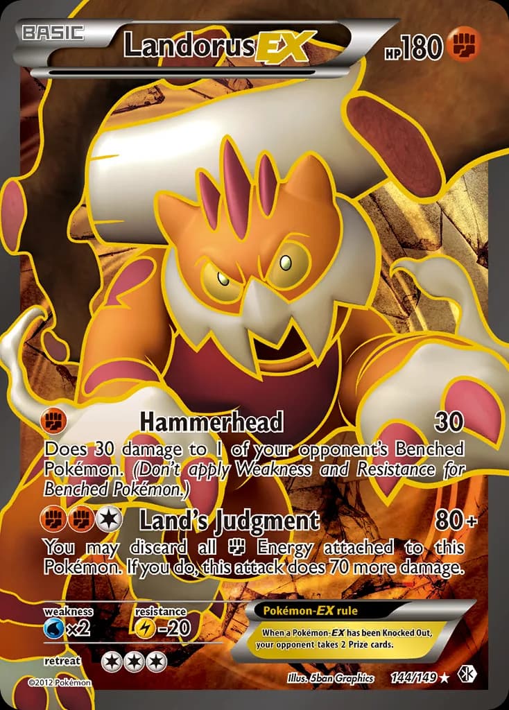 Boundaries Crossed Landorus-EX card front, 144/149