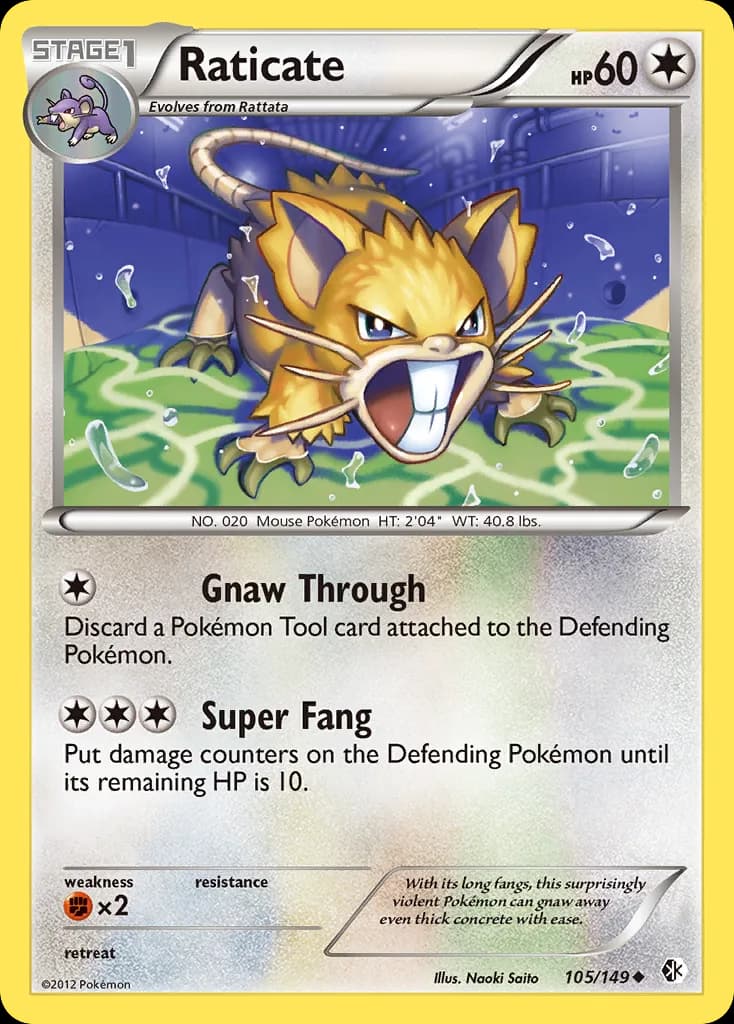 Boundaries Crossed Raticate card front, 105/149