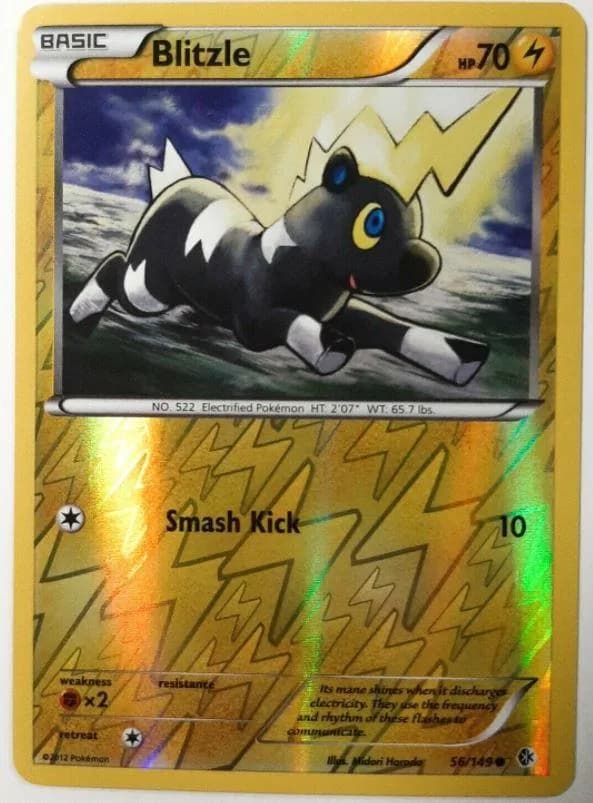 Blitzle reverse holo card front, Boundaries Crossed 56/149
