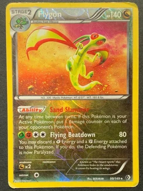 Flygon reverse holo card front, Boundaries Crossed 99/149
